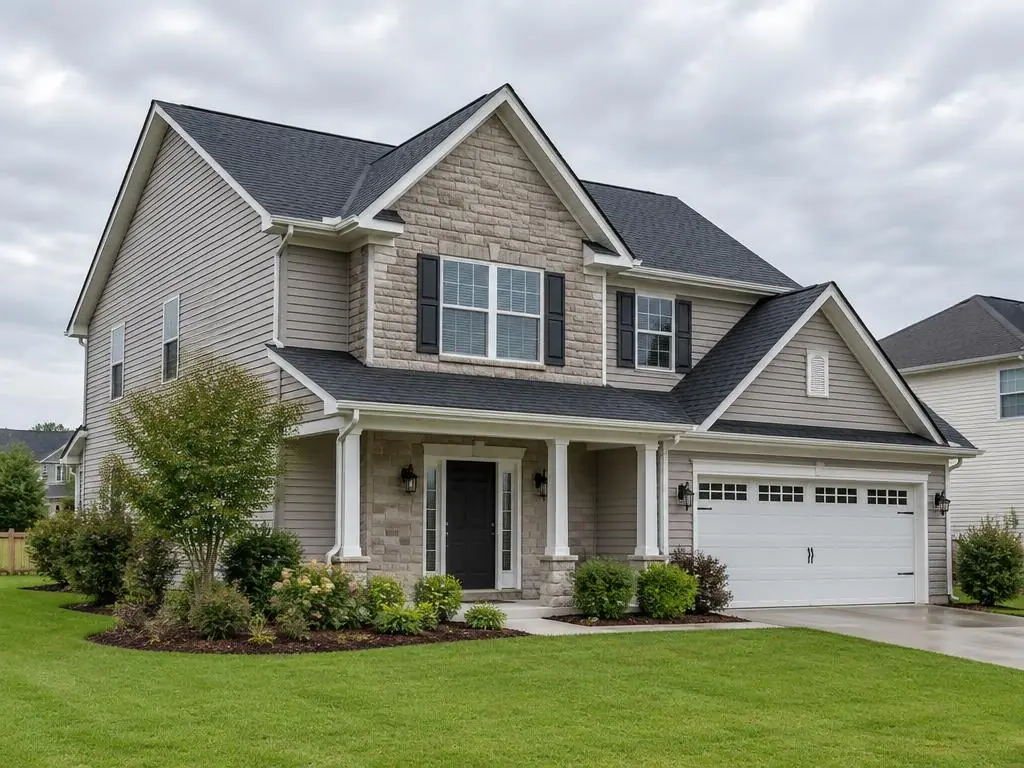 Sample home with a newly replaced roof