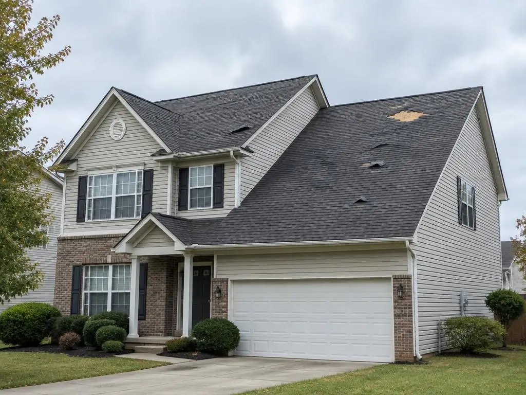 Sample home before roof replacement